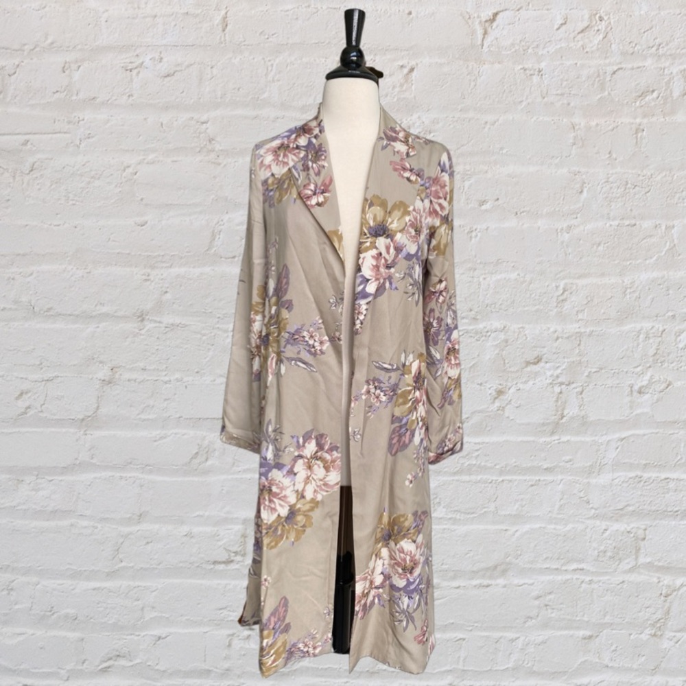 LEITH, XS, Taupe, Floral Duster